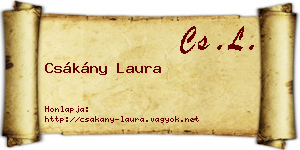 Csákány Laura névjegykártya